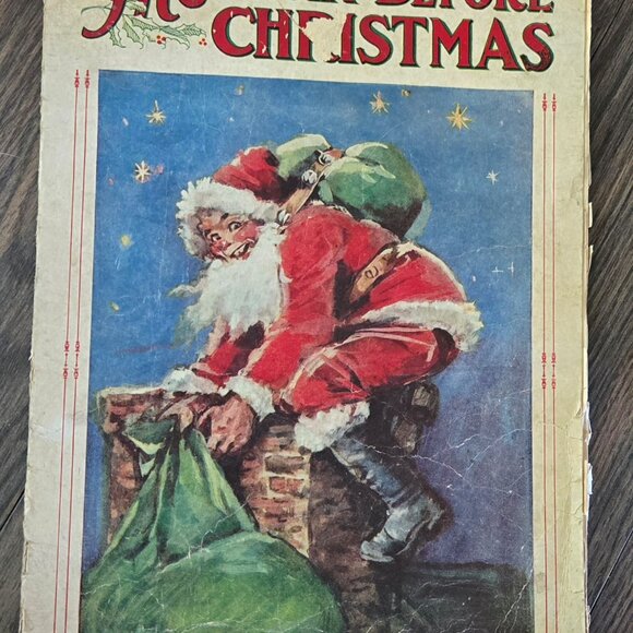 Antique FRANCES BRUNDAGE Art Circa 1920's/THE NIGHT BEFORE CHRISTMAS/1st Edition - Picture 1 of 15